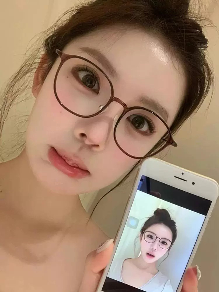 T7182韩版圆细边框轻近视眼镜框女素颜文艺平光镜可配近视