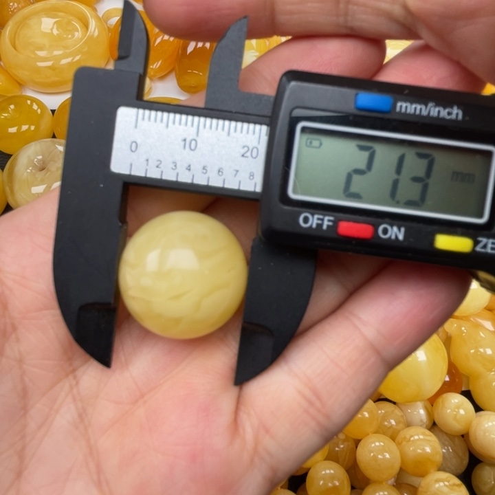 裸石蜜蜡未镶嵌蜜蜡圆珠