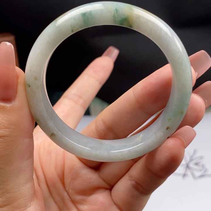 翡翠未镶嵌颈饰天然翡翠手镯51.5