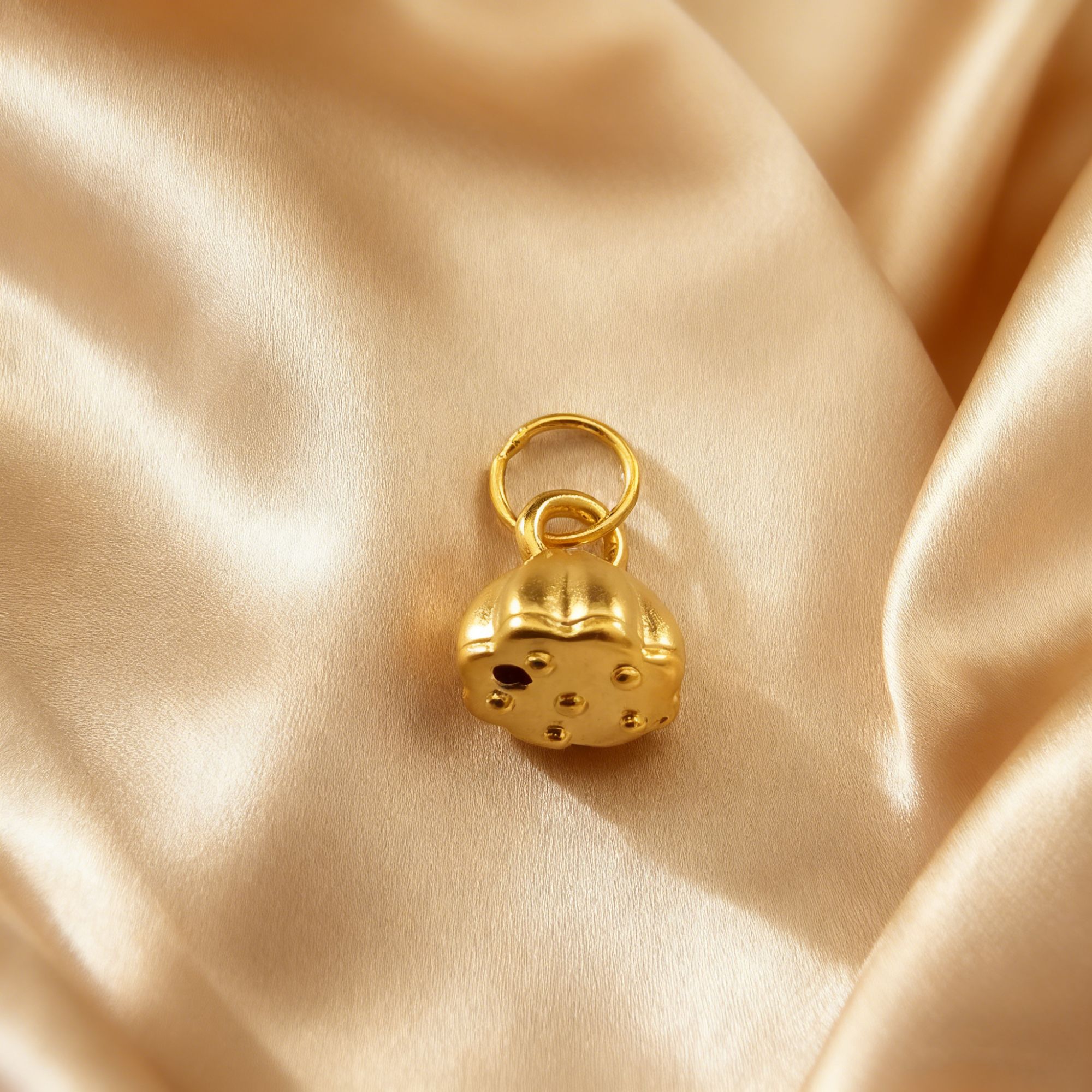 【黄金】足金999莲蓬提溜素金 圆环 5D工艺XTN55