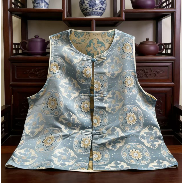 新中式国风女士时尚百搭显瘦洋气白鹿马甲坎肩M33