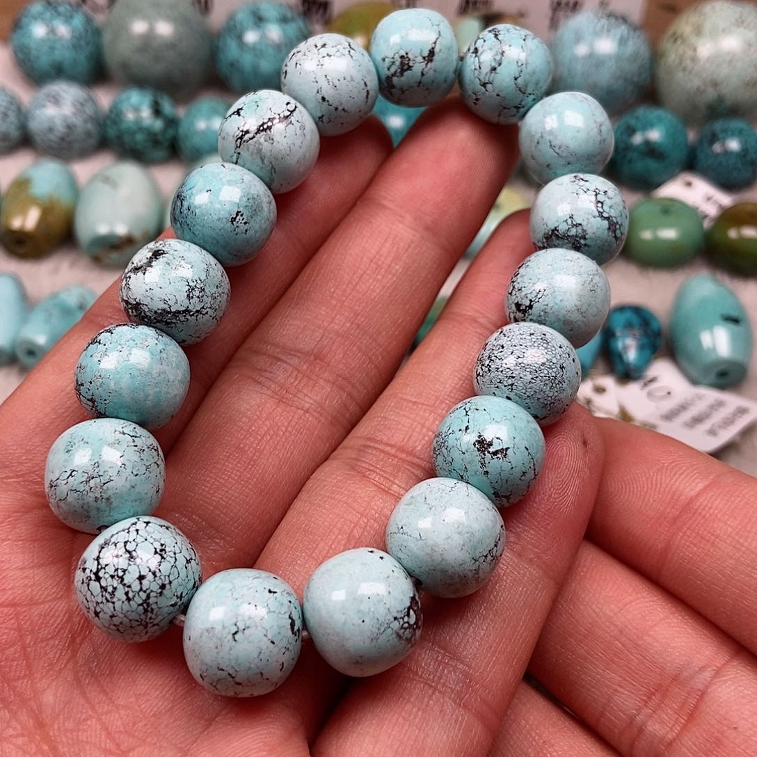 未镶嵌绿松石珠宝半成品