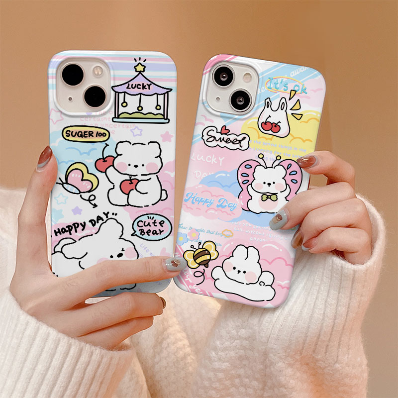 WWWW可爱卡通适用苹果手机壳菲林硬壳