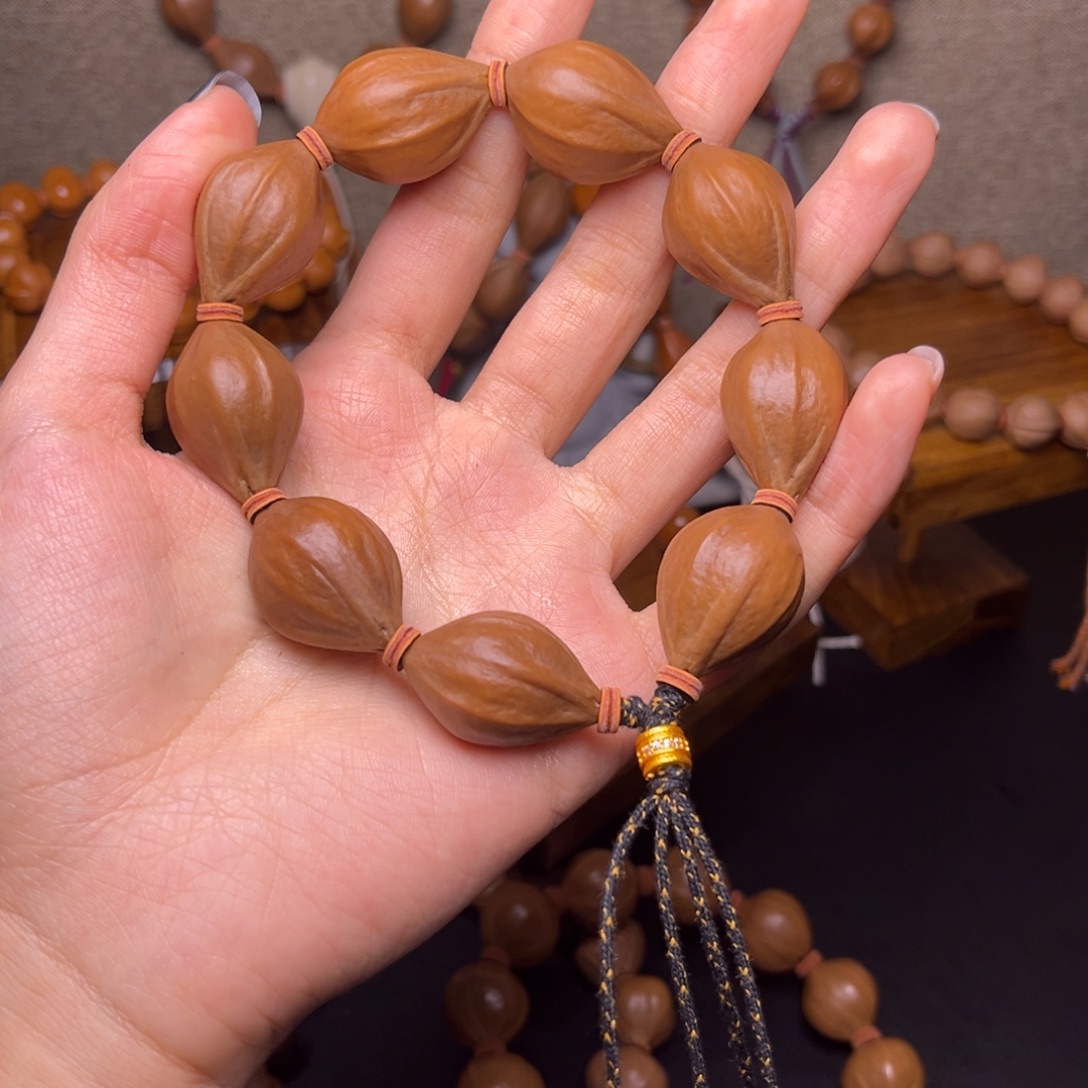 牛***夕橄榄核手串/手链四花