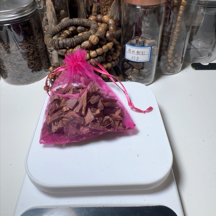 楠木放*金沙叶车珠小块料44克