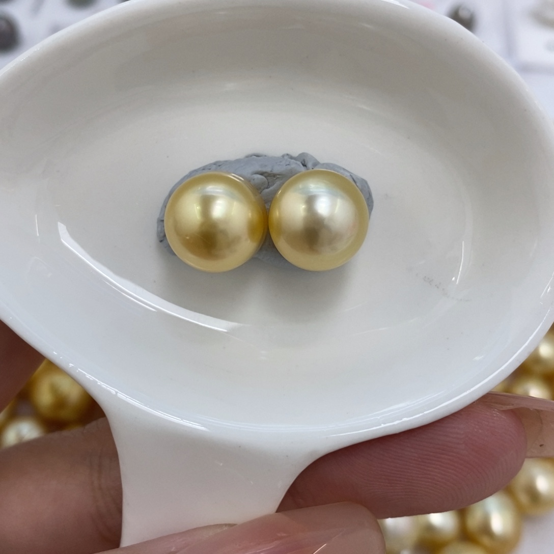 未镶嵌裸珠海水珍珠金珠对珠11.3
