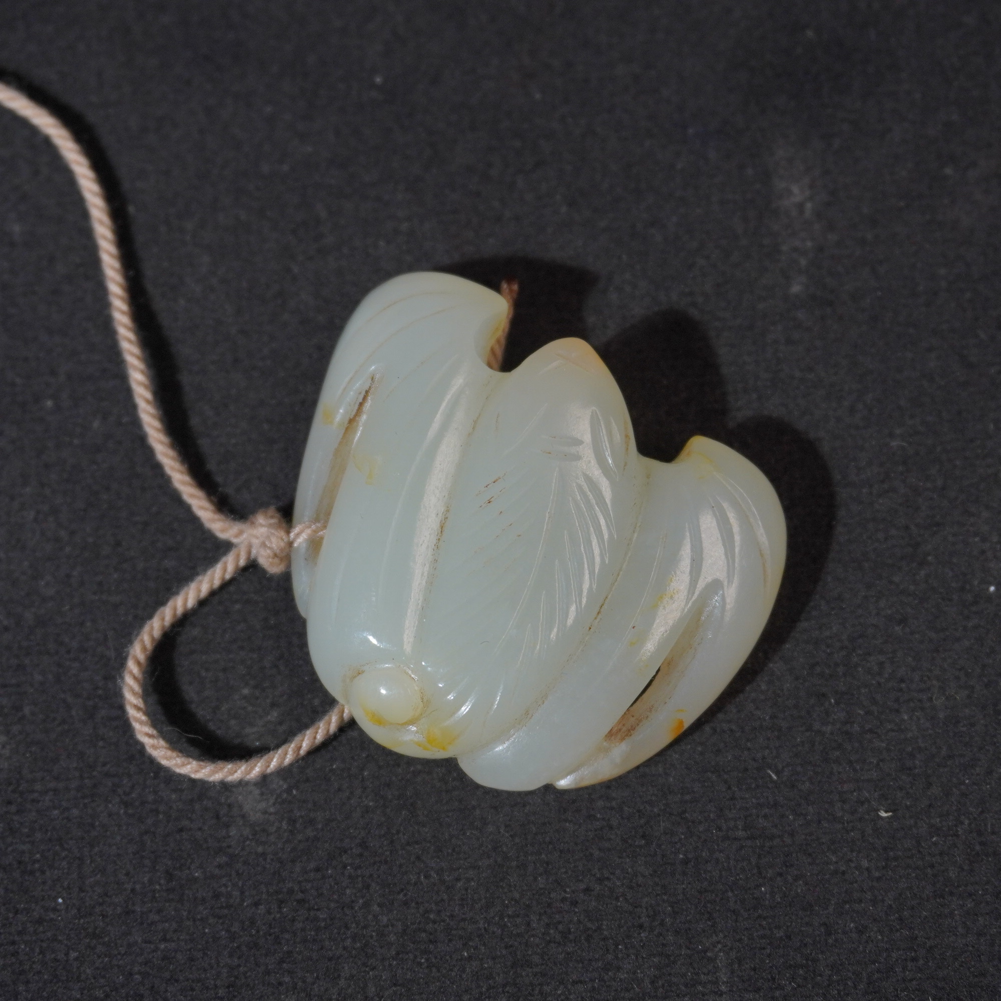 5NK104 清 和田玉蝙蝠吊坠