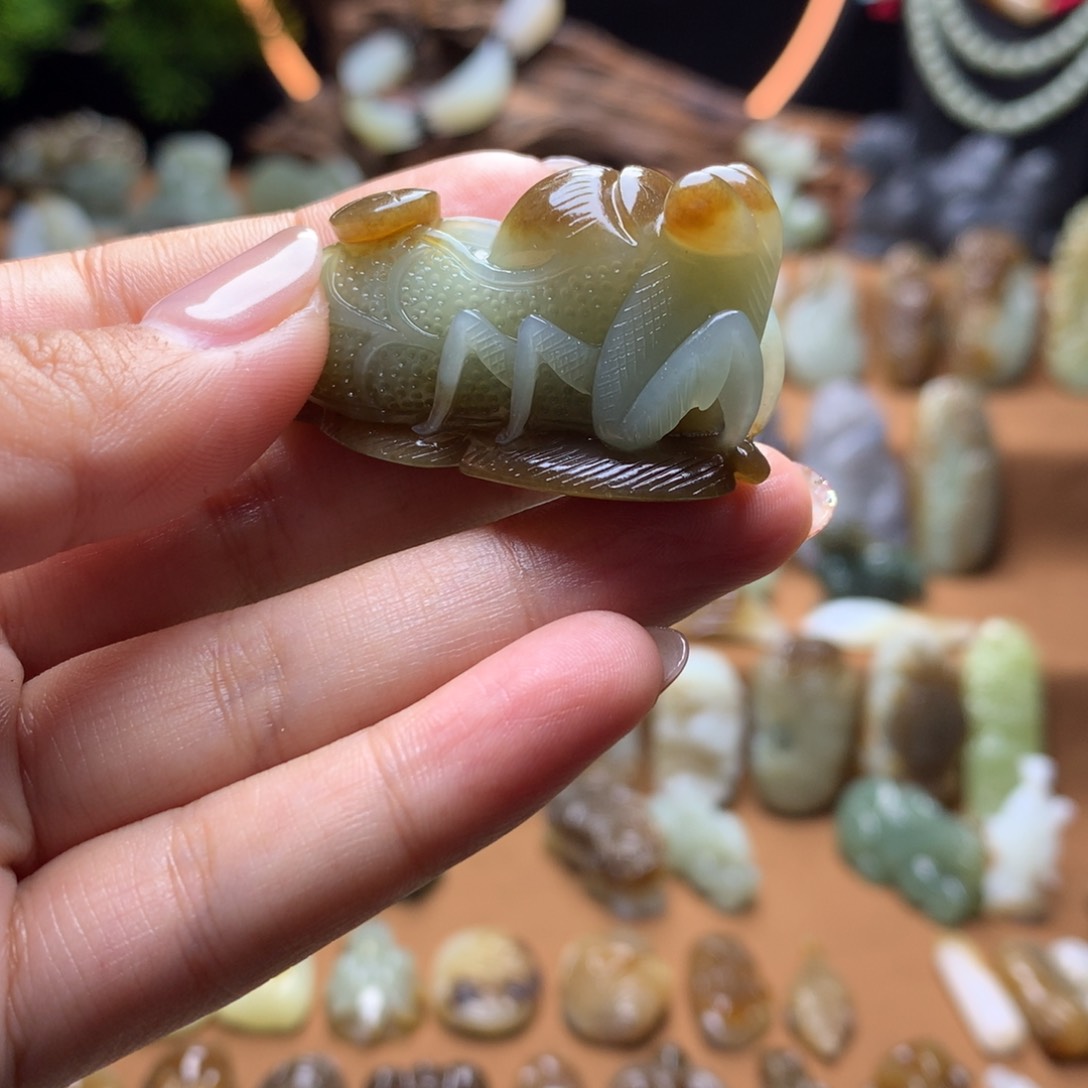 和田玉未镶嵌挂件苦*