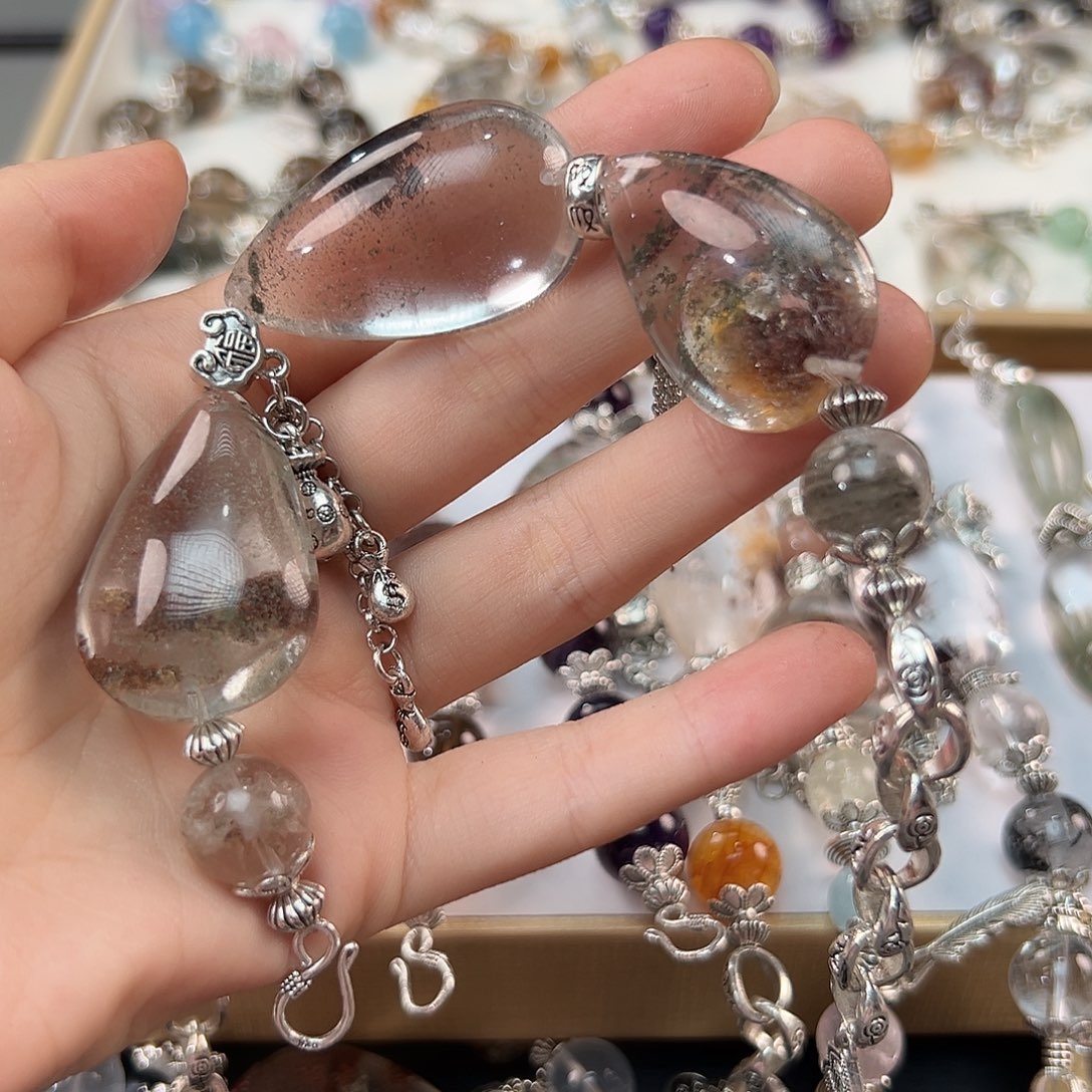 水晶手链合金w***窝手串