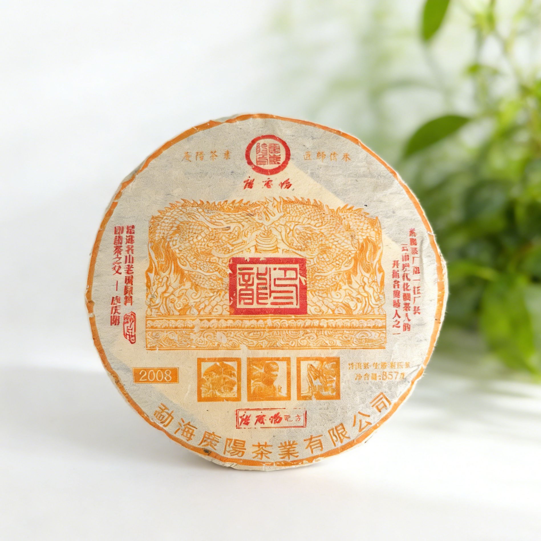【庆阳茶厂】原料十八年 2013年龙印坝卡竜普洱生茶357g