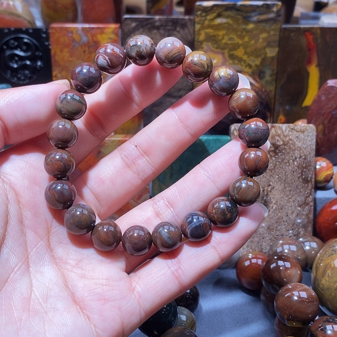 硅化玉天然北票硅化玉手串未镶嵌