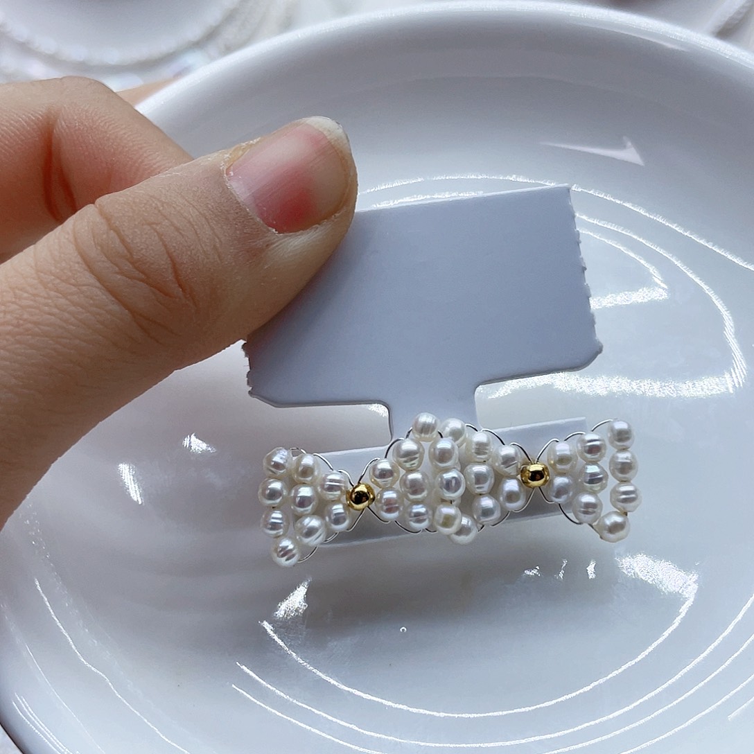 银S925镶嵌耳饰淡水珍珠柠**酸