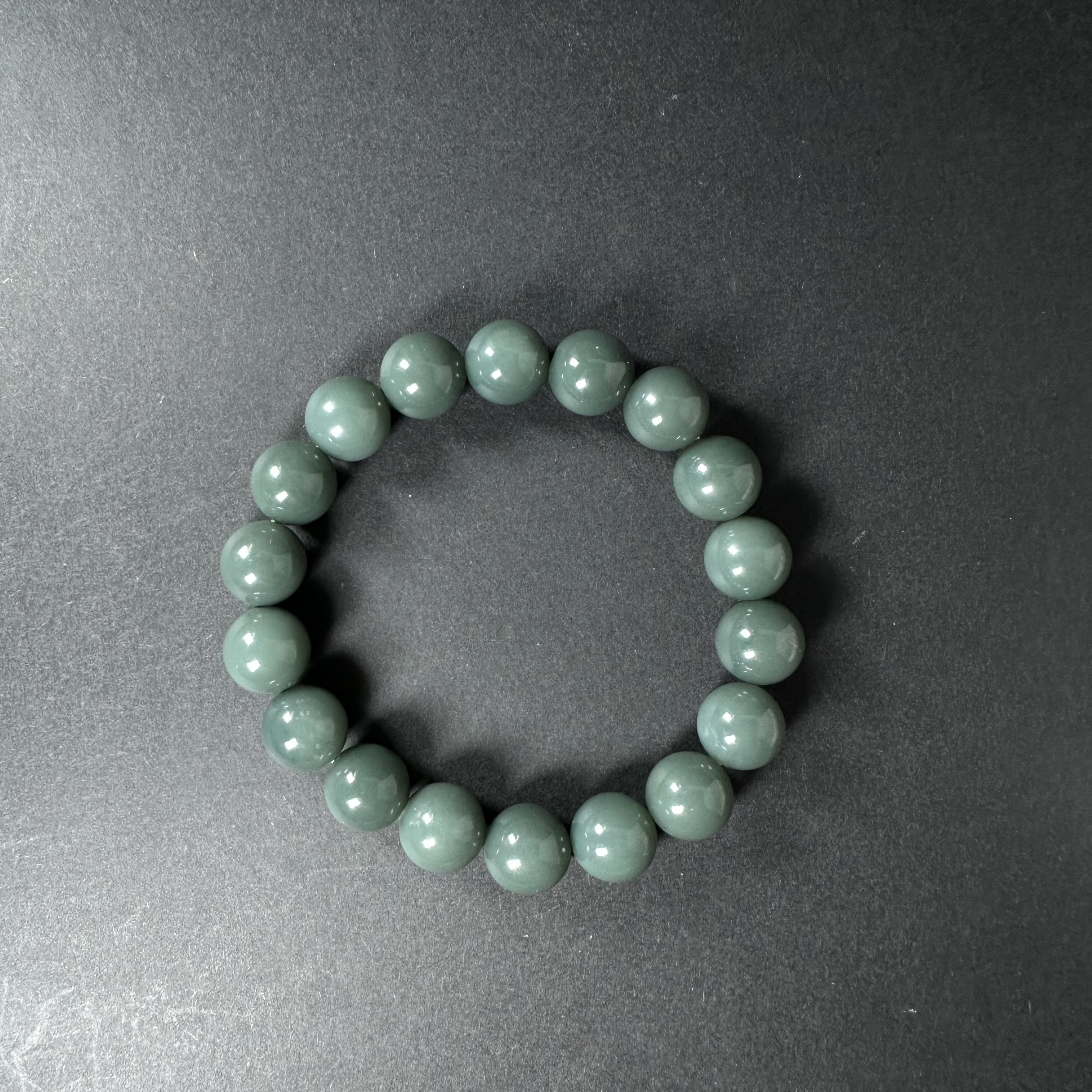 和田玉沙枣青 手串12mm 多样性发一