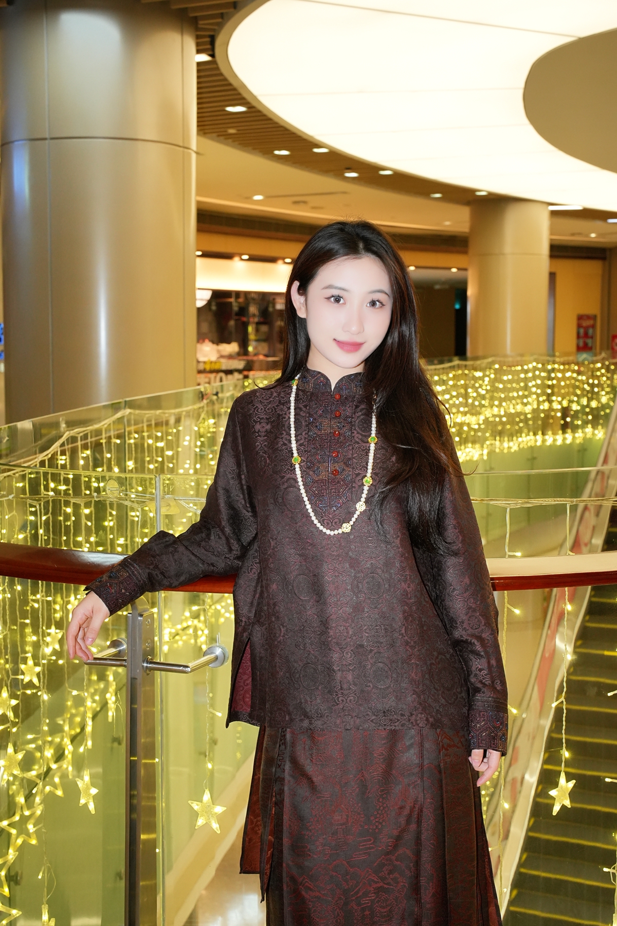 蓝大【菏佑】新中式长袖上衣7487