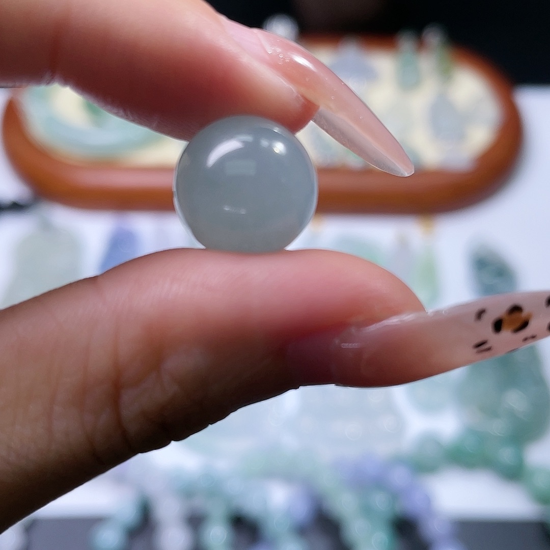 翡翠散珠单珠直径12.7