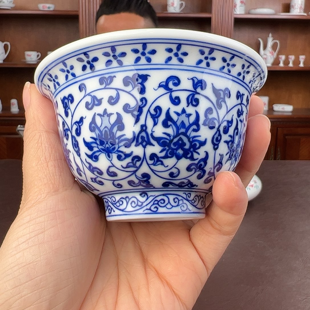 瓷青花永乐压手杯