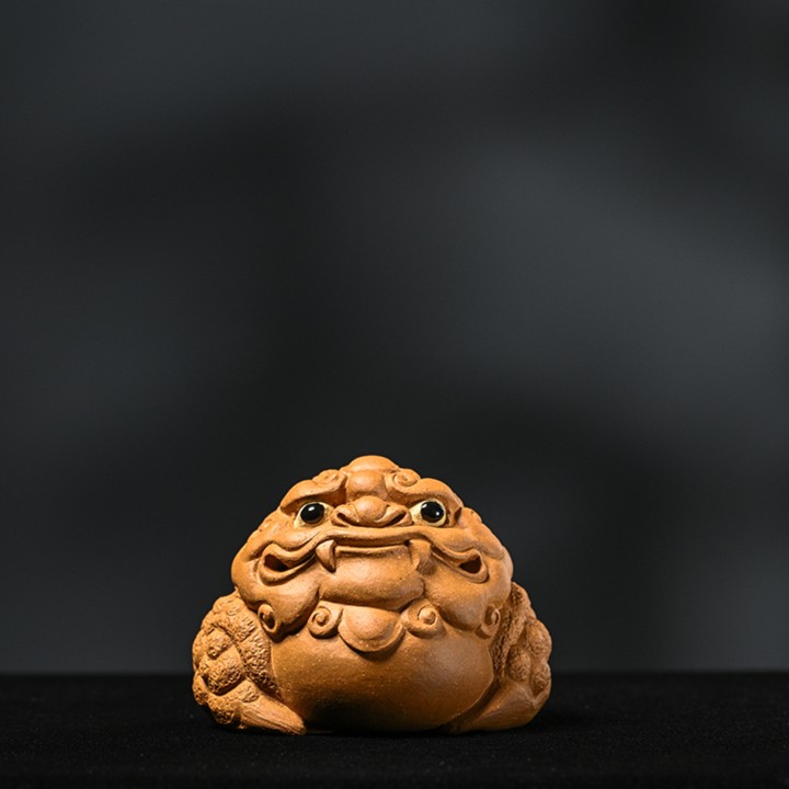 柏年溯艺【小芽】小月亮原创设计紫砂黄段金蟾