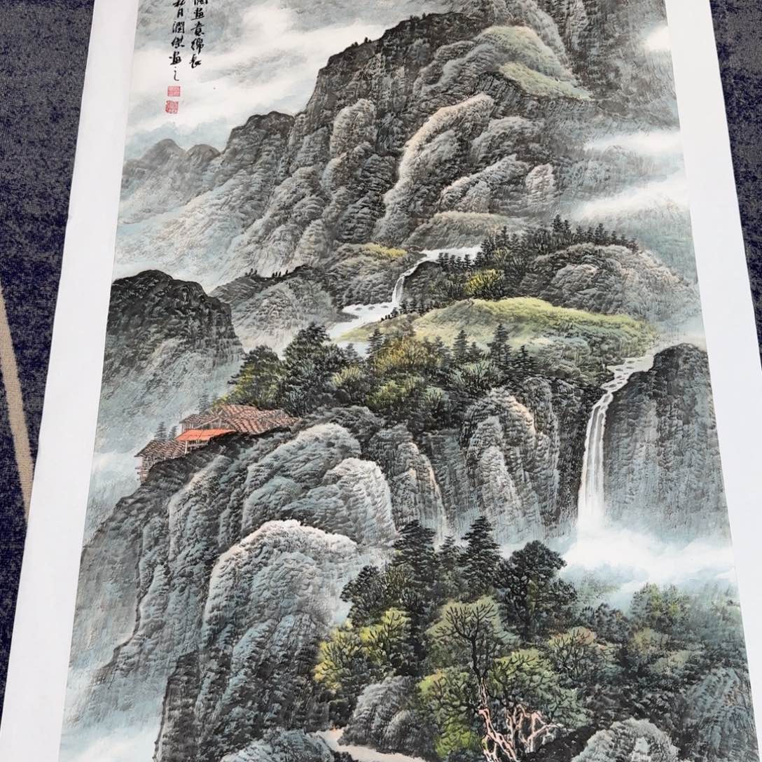 国画国画作品山水花鸟纯手绘