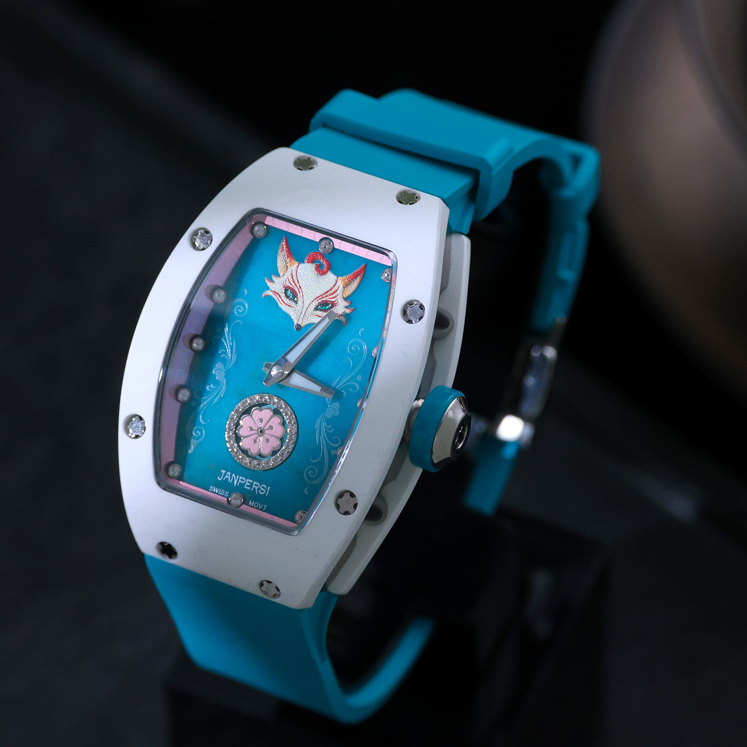 【思嘉】陶瓷微晶绿松凤九FKM手表 （理查德款） | AQ0048