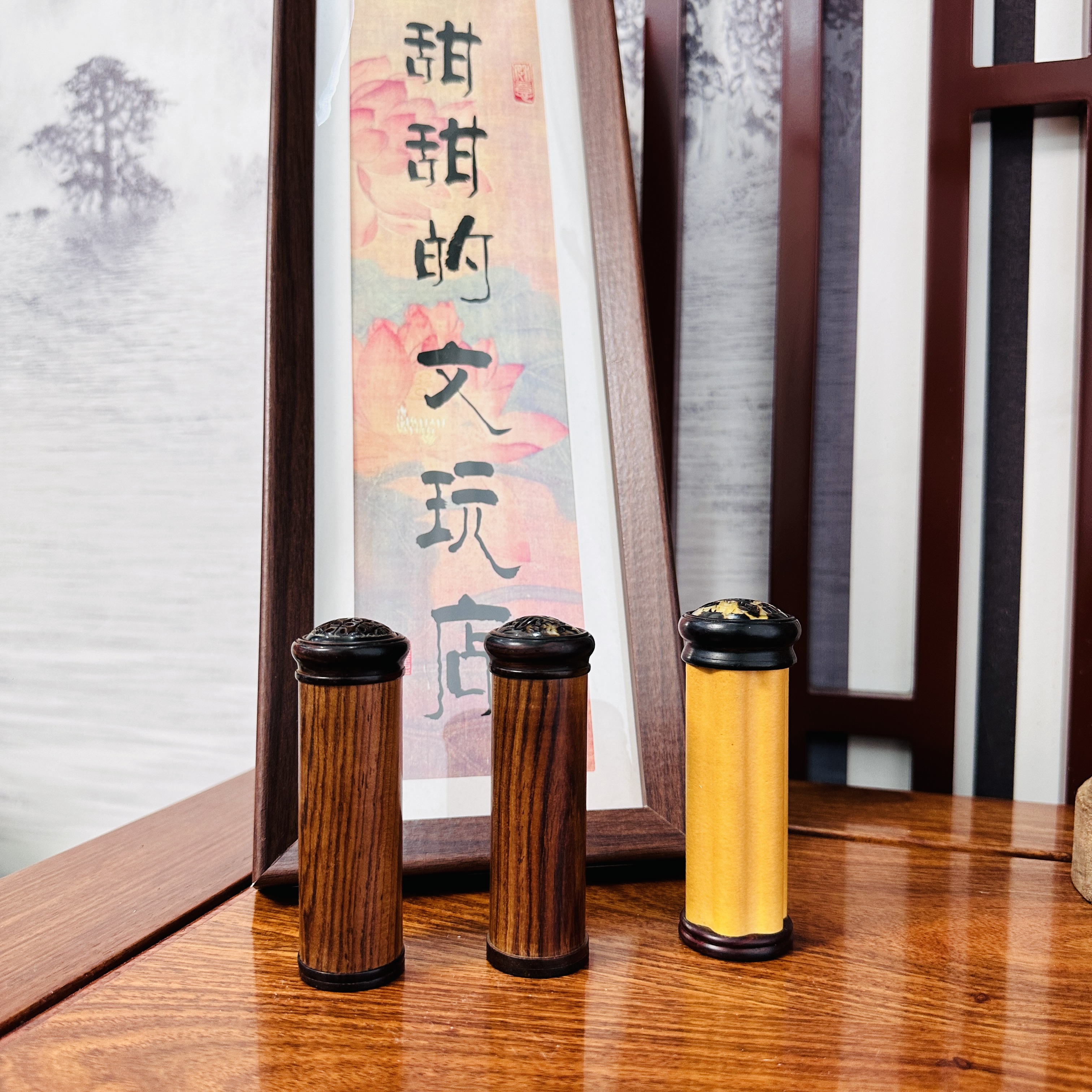 竹蛉筒系列梅妃斑竹手把件温润细腻