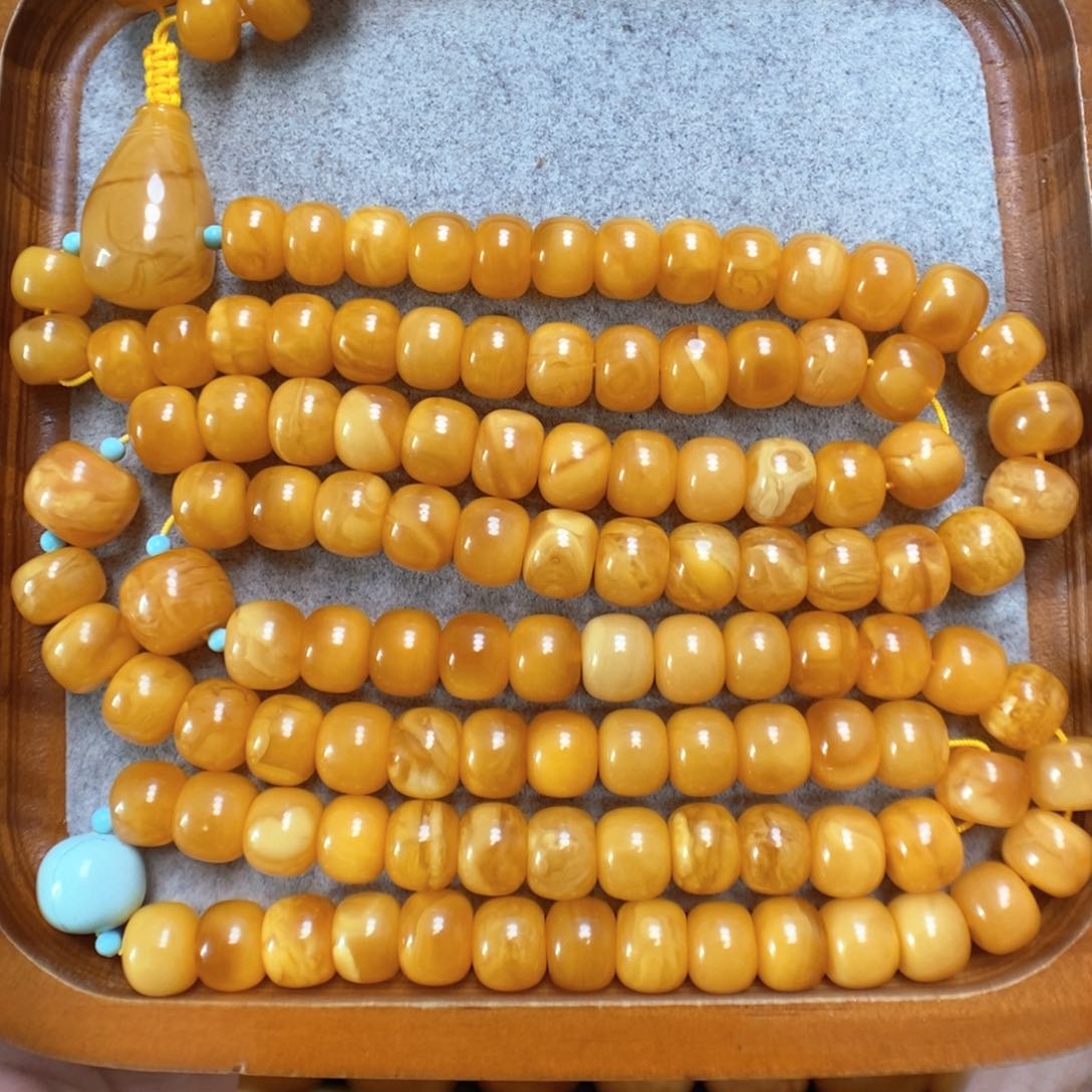 蜜蜡项链未镶嵌蜜蜡108