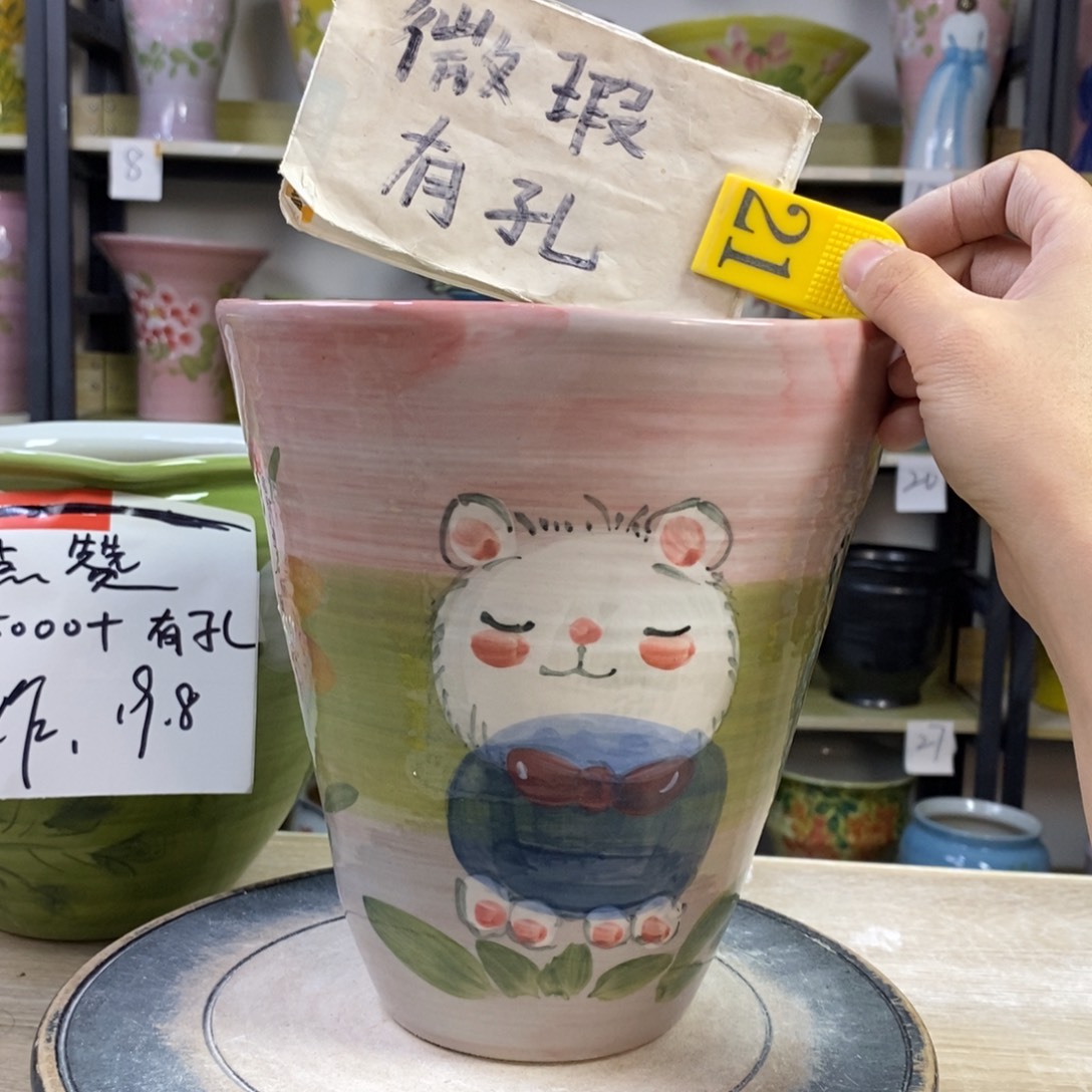 景德镇手工手绘陶瓷花盆
