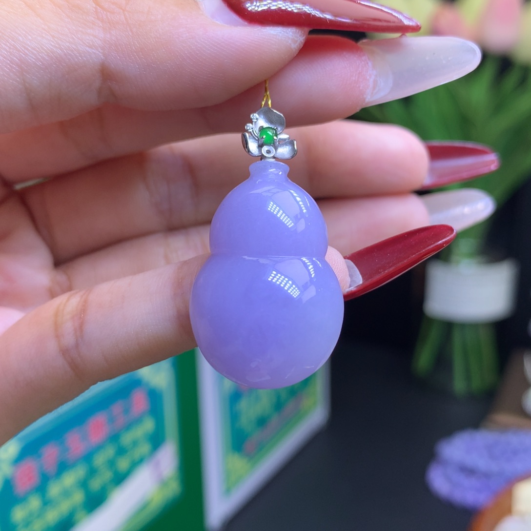 翡翠颈饰18K金镶嵌天然