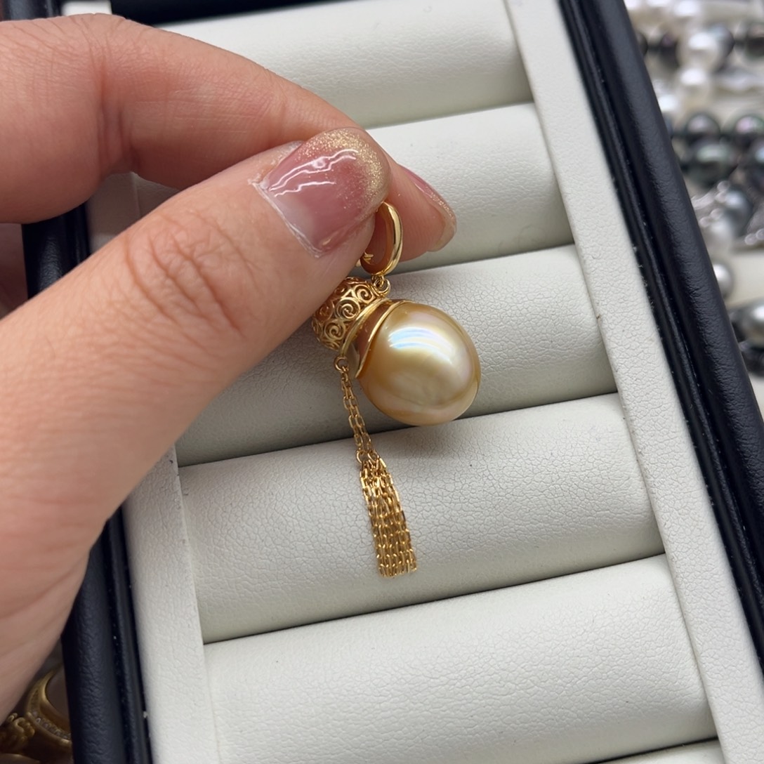 吊坠(不含链)海水珍珠银S925镶嵌