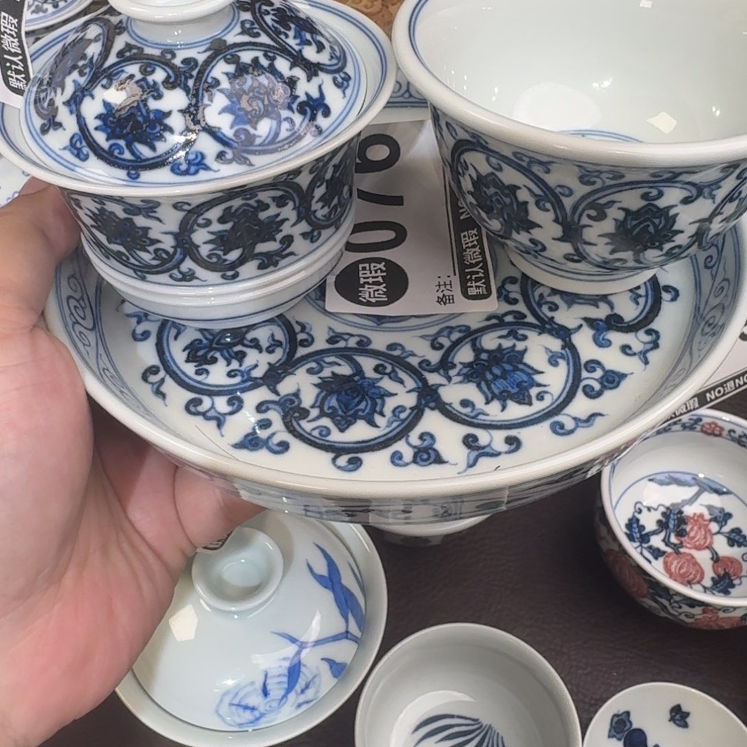 W***_陶瓷杯子纯手工手绘瓷瓷微瑕一套