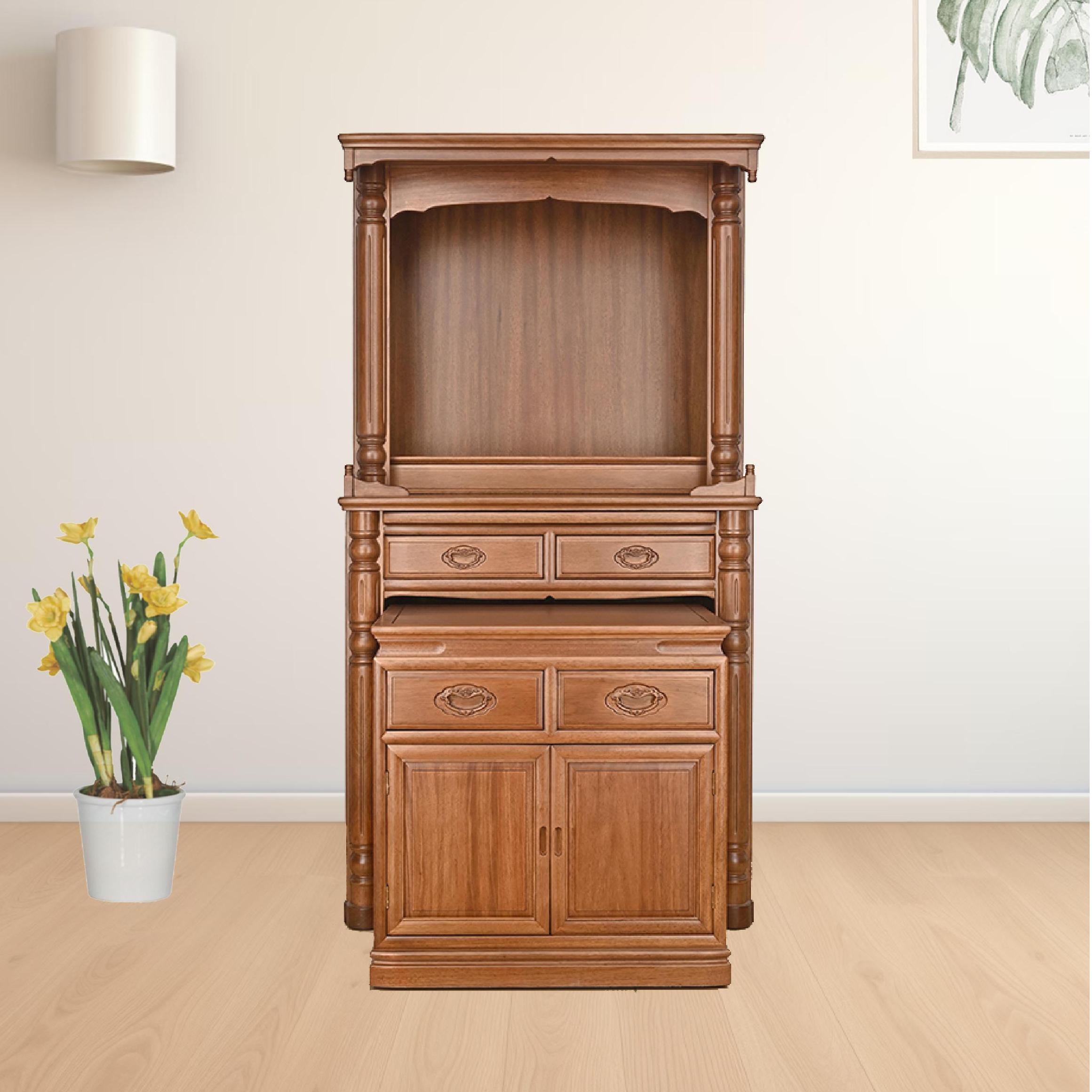 福昇煌实木新中式家用套柜立柜客厅玄关柜