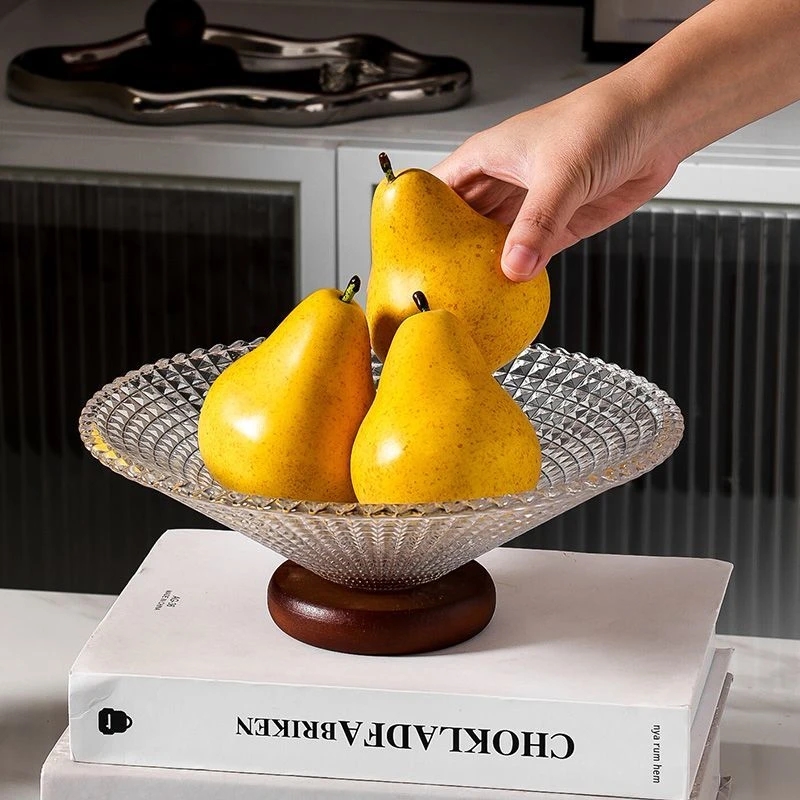 果盘客厅茶几家用果篮新款精致玻璃水果盘高档糖果干果零食摆放盘