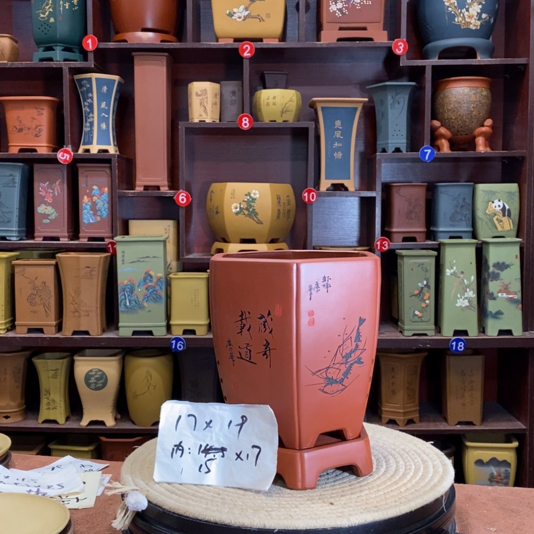 紫砂花盆紫砂花盆