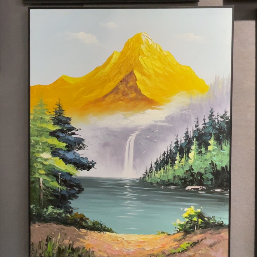 油画油画作品欣赏80.100带铝合金框