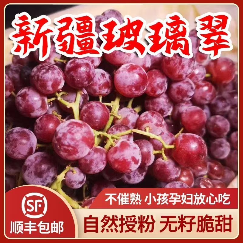 新疆玻璃翠无籽葡萄脆甜可口顺丰冷链全国多仓发货