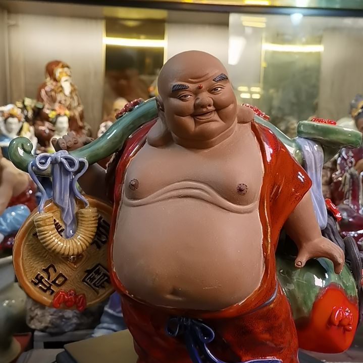 同***学陶石湾公仔陶瓷摆件