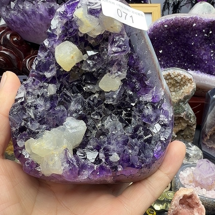 紫晶珠宝半成品未镶嵌