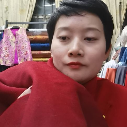 蚕丝3米酒红单面羊绒布料