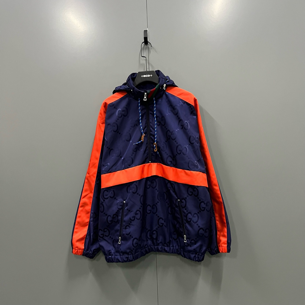 95新 GUCCI/古驰 GUCCI 古驰 拼色GG满印半拉链夹克 48码/全新/