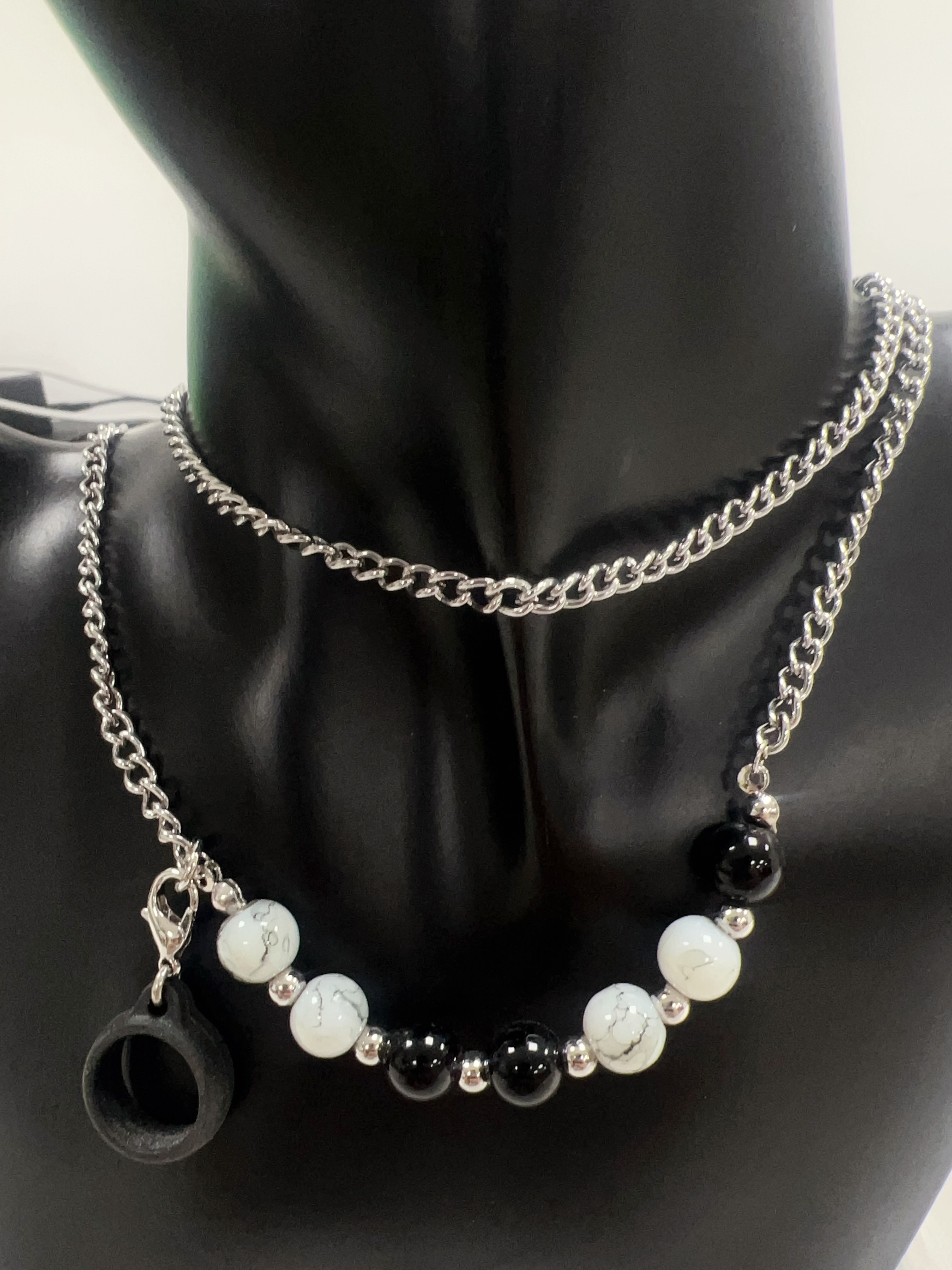 铜合金硅胶项链 女项链