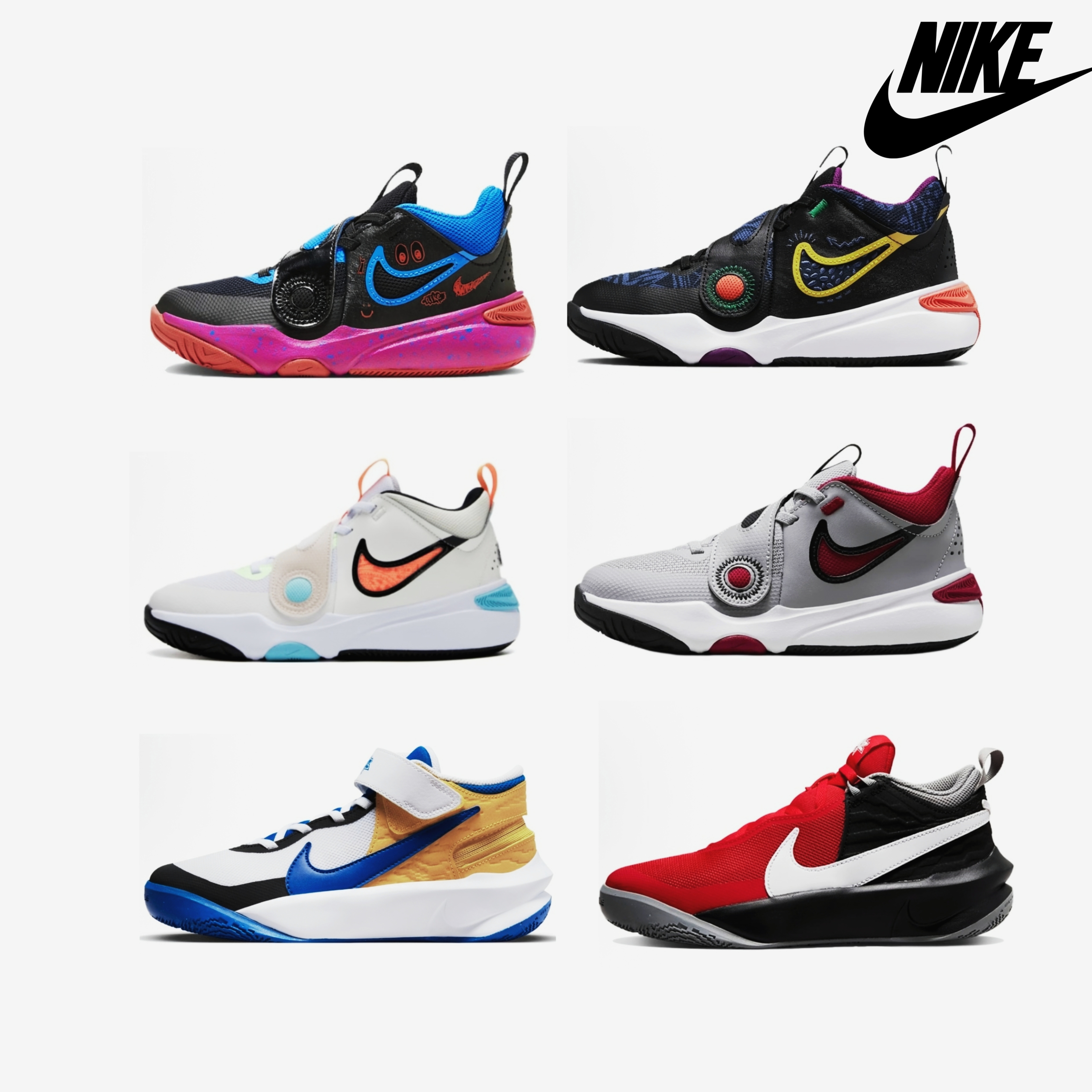 正品耐克NIKETeamHustle系列四季款篮球运动鞋防滑透气耐磨合集