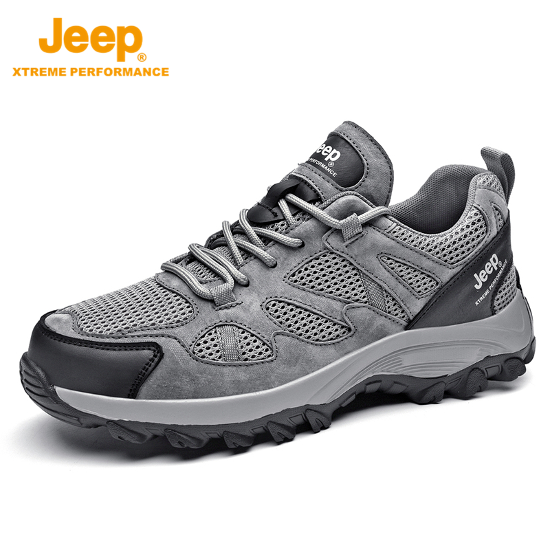 JEEP/吉普男鞋夏季户外网面运动休闲鞋男轻便登山徒步鞋透气男鞋