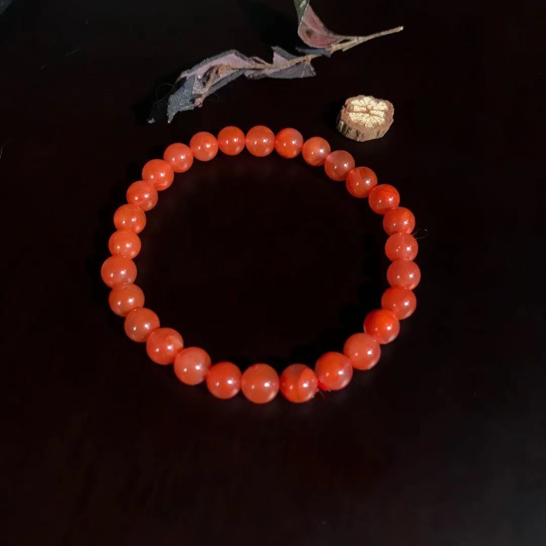 【小雪】南红精美百搭手串6mm（多样式发其一）