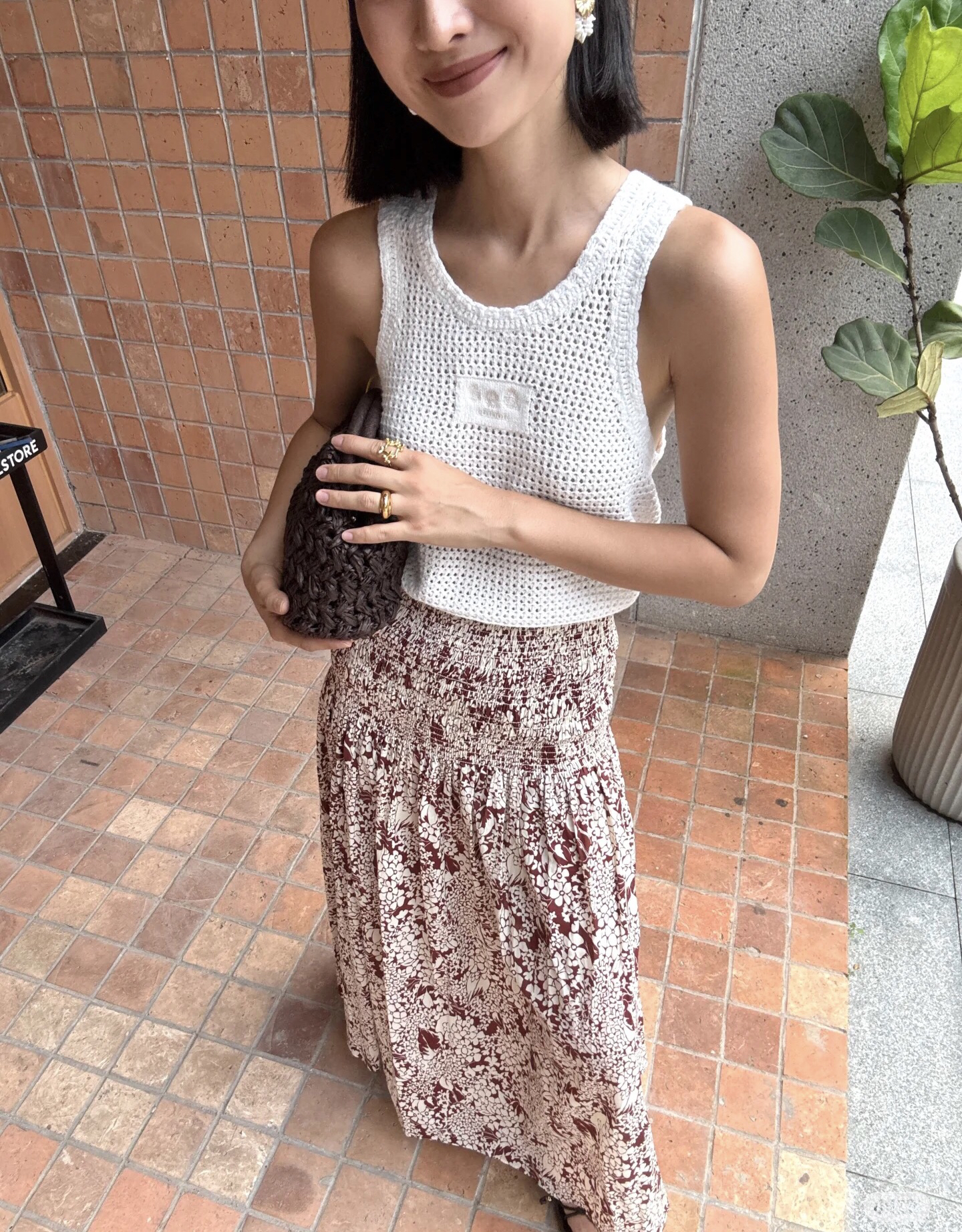 ED系列波嬉风碎花背心➕半裙