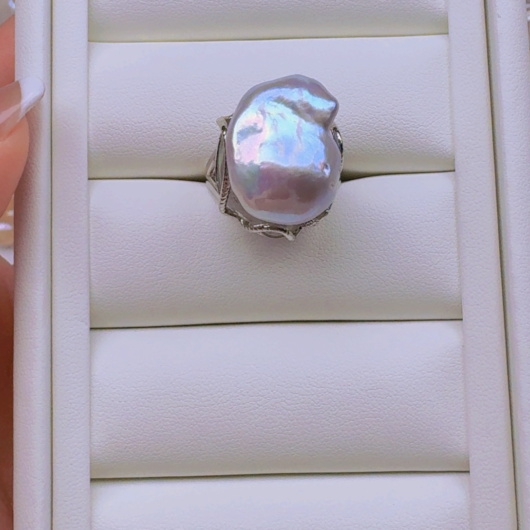 淡水珍珠银S925镶嵌颈饰