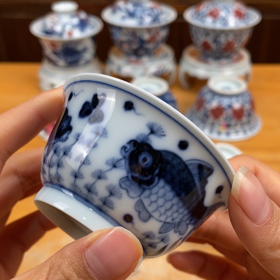 手绘现代茶具非古董