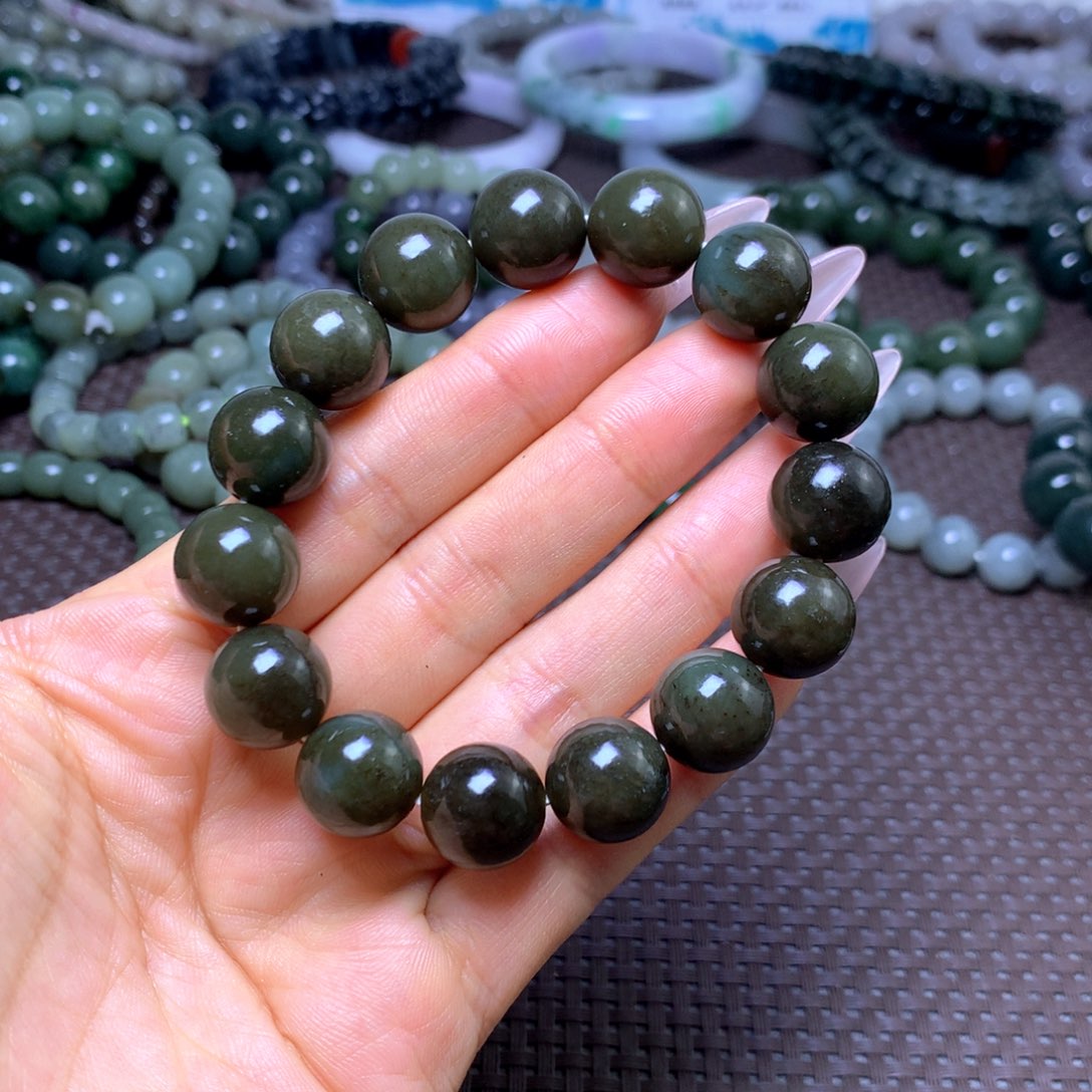 和田玉未镶嵌手串卡14