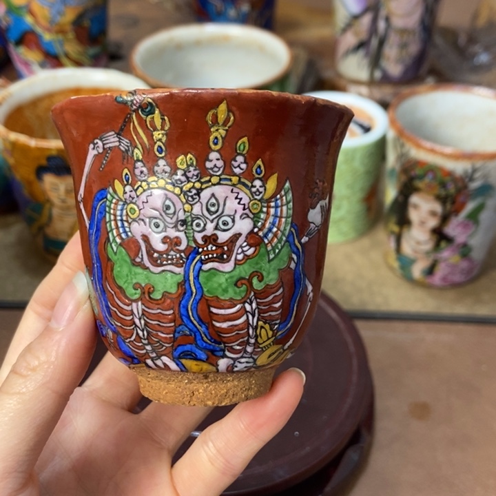 手工绘画尸坨林主杯杯