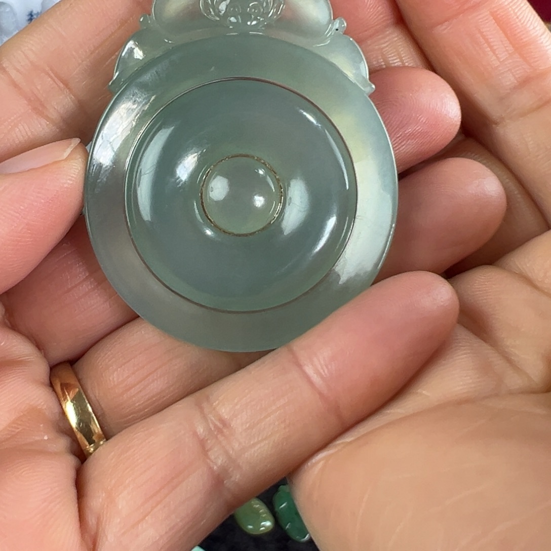 翡翠未镶嵌项圈天然翡翠挂件