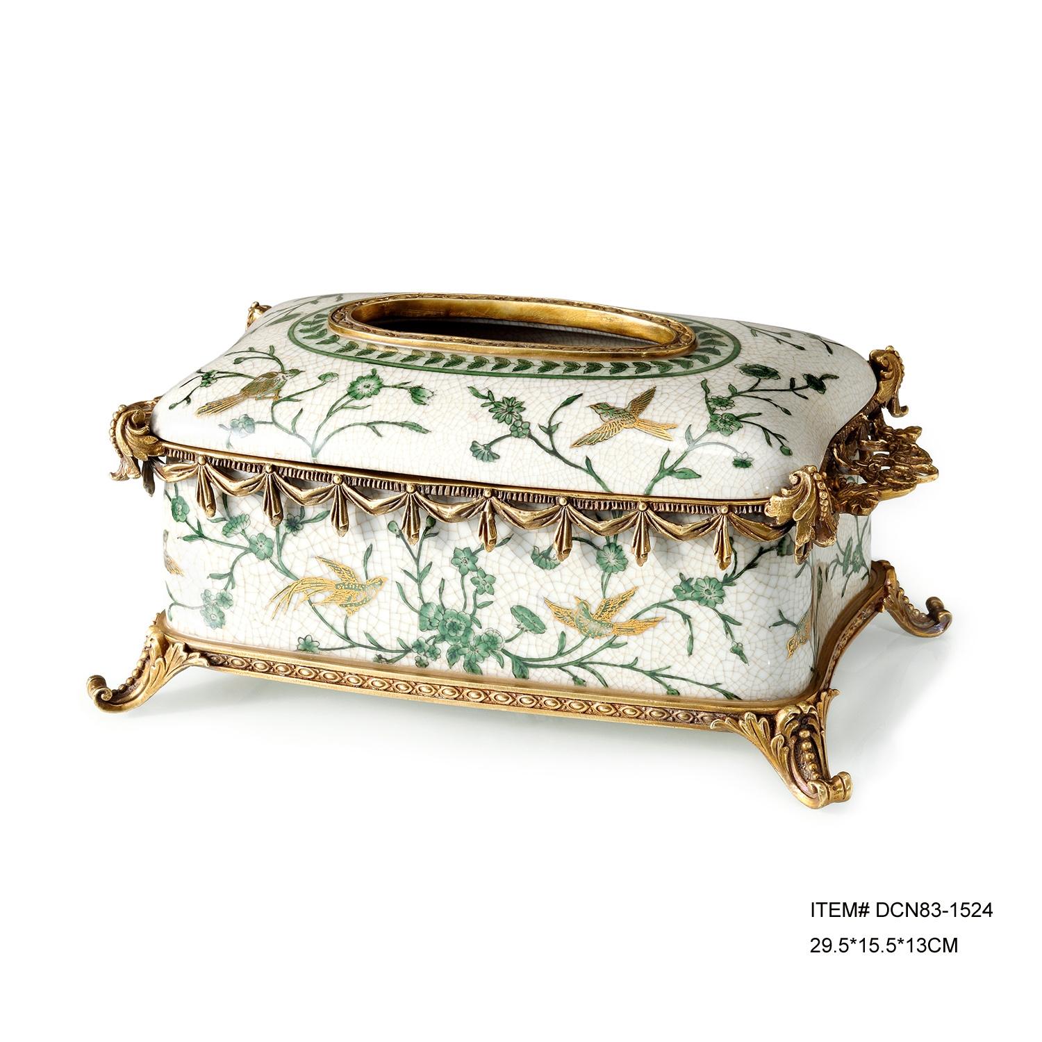 【欧美外单】 DCN83-1524 装饰纸巾盒  29.5*15.5*13 （微瑕）