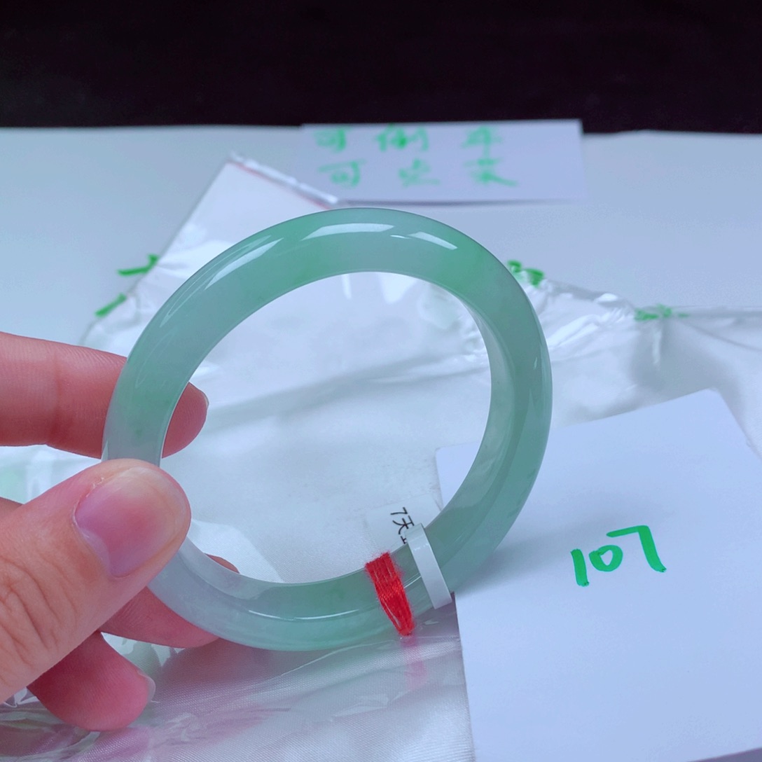 未镶嵌手镯翡翠缅甸天然A货翡翠手镯55.3